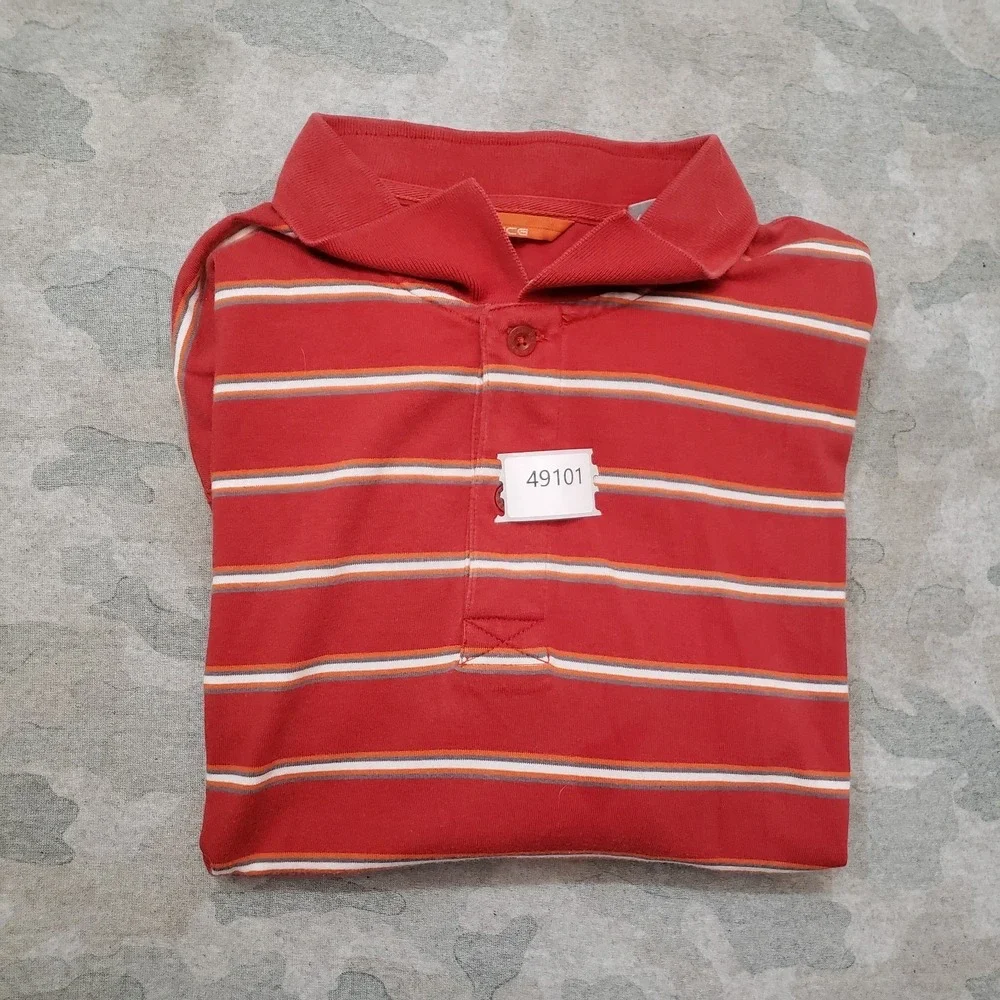 Nike ACG Polo Shirt Mens 2XL Red Short Sleeve‎ Striped Outdoors